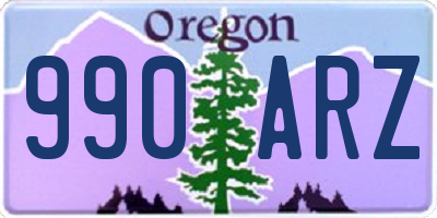 OR license plate 990ARZ