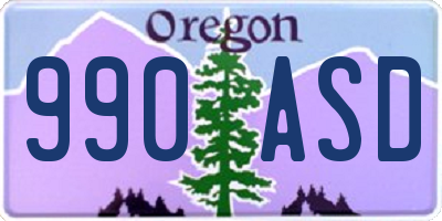 OR license plate 990ASD