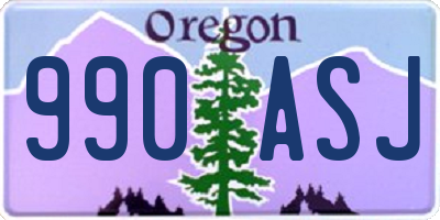 OR license plate 990ASJ