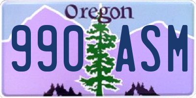 OR license plate 990ASM