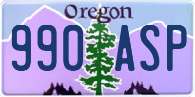 OR license plate 990ASP
