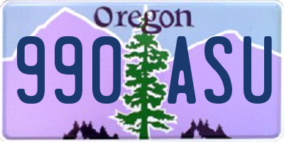 OR license plate 990ASU