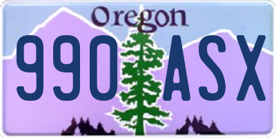 OR license plate 990ASX