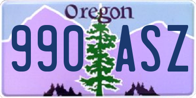 OR license plate 990ASZ
