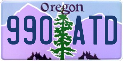 OR license plate 990ATD