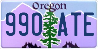 OR license plate 990ATE