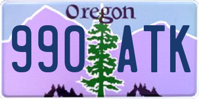 OR license plate 990ATK