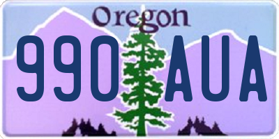 OR license plate 990AUA