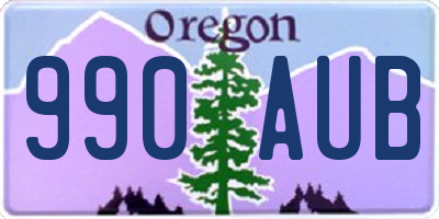 OR license plate 990AUB
