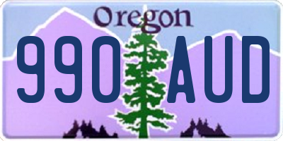 OR license plate 990AUD