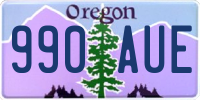 OR license plate 990AUE