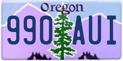 OR license plate 990AUI