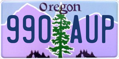 OR license plate 990AUP