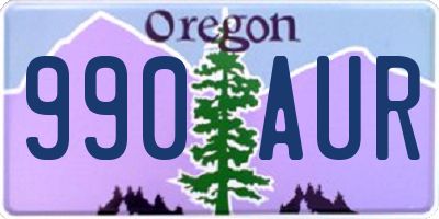 OR license plate 990AUR