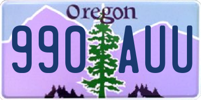OR license plate 990AUU