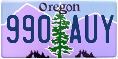 OR license plate 990AUY