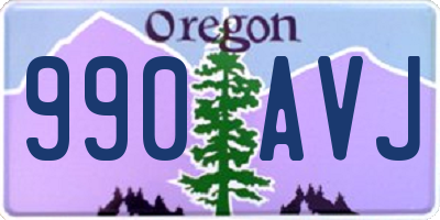 OR license plate 990AVJ