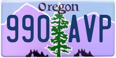 OR license plate 990AVP