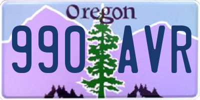 OR license plate 990AVR