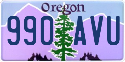 OR license plate 990AVU