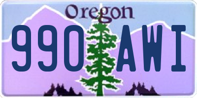 OR license plate 990AWI
