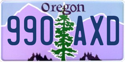 OR license plate 990AXD
