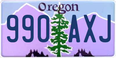 OR license plate 990AXJ