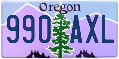 OR license plate 990AXL