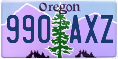 OR license plate 990AXZ