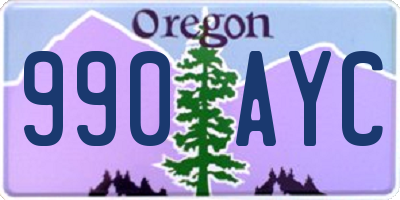 OR license plate 990AYC