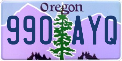OR license plate 990AYQ