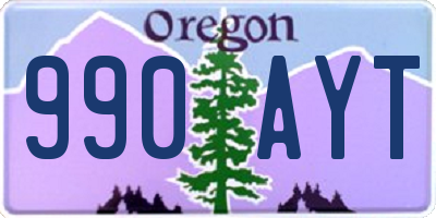 OR license plate 990AYT