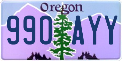 OR license plate 990AYY