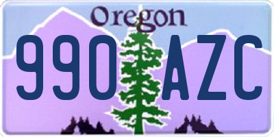 OR license plate 990AZC