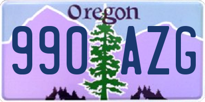 OR license plate 990AZG