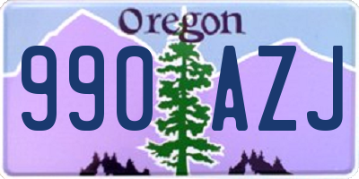 OR license plate 990AZJ