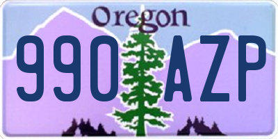 OR license plate 990AZP