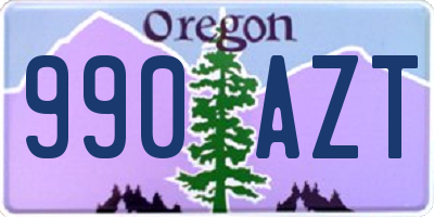 OR license plate 990AZT