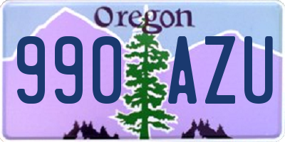 OR license plate 990AZU