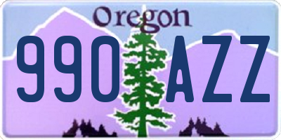 OR license plate 990AZZ