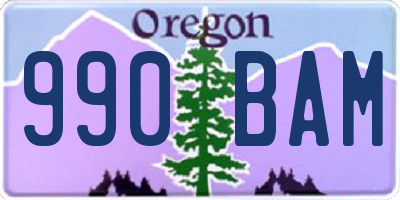 OR license plate 990BAM