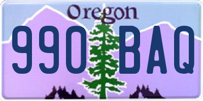 OR license plate 990BAQ