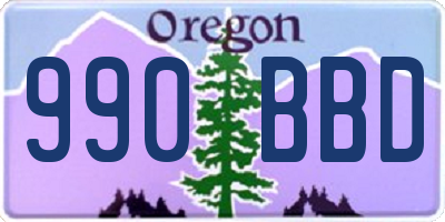 OR license plate 990BBD