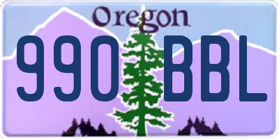 OR license plate 990BBL