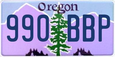 OR license plate 990BBP