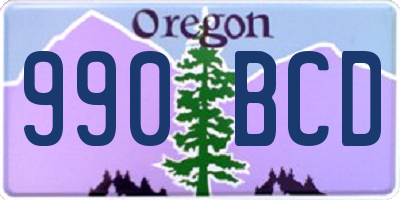 OR license plate 990BCD