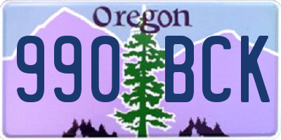 OR license plate 990BCK