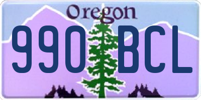 OR license plate 990BCL
