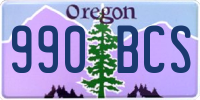 OR license plate 990BCS