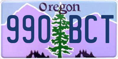OR license plate 990BCT